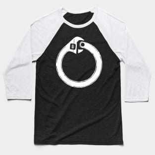 Ouroboros Wrench (hand drawn white) Baseball T-Shirt